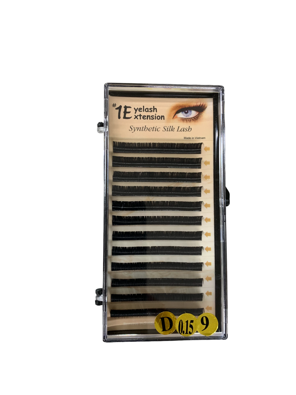 1E Eyelash Extension Synthetic Silk Lash D-0.15-09